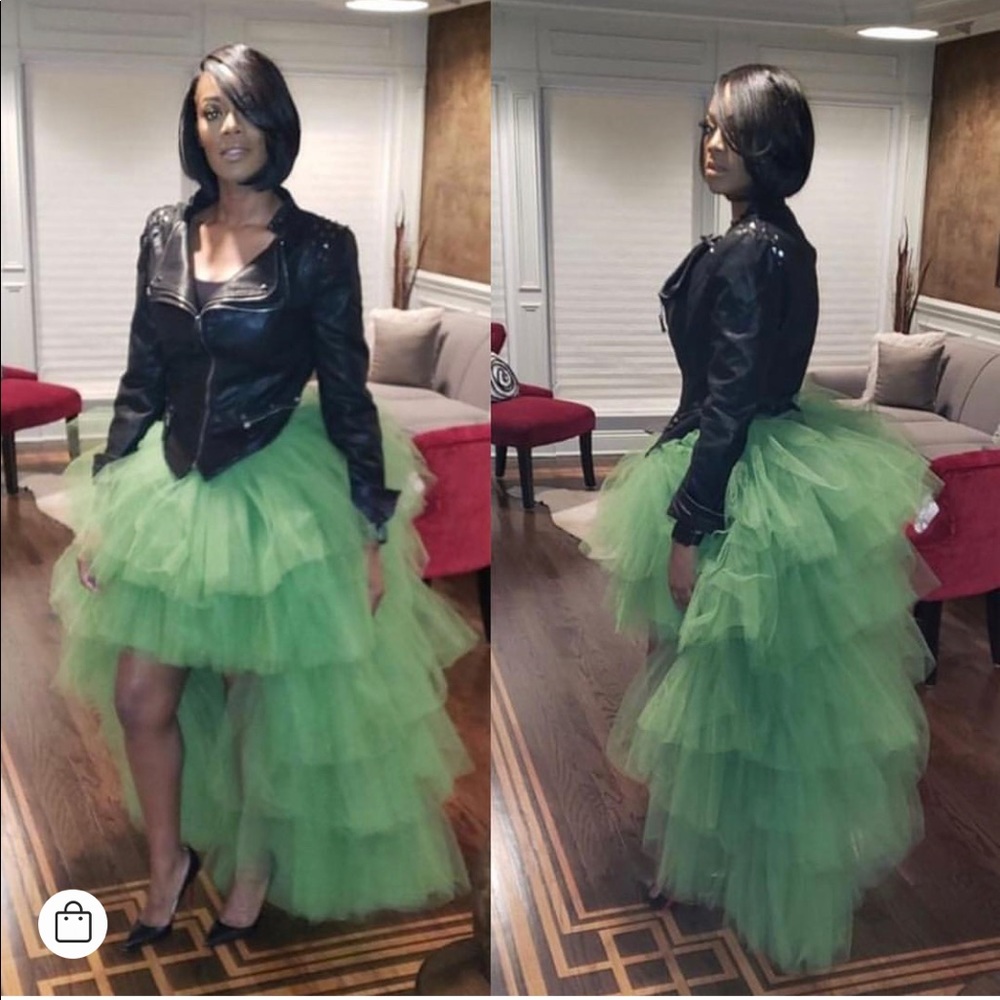 Tulle high low skirt